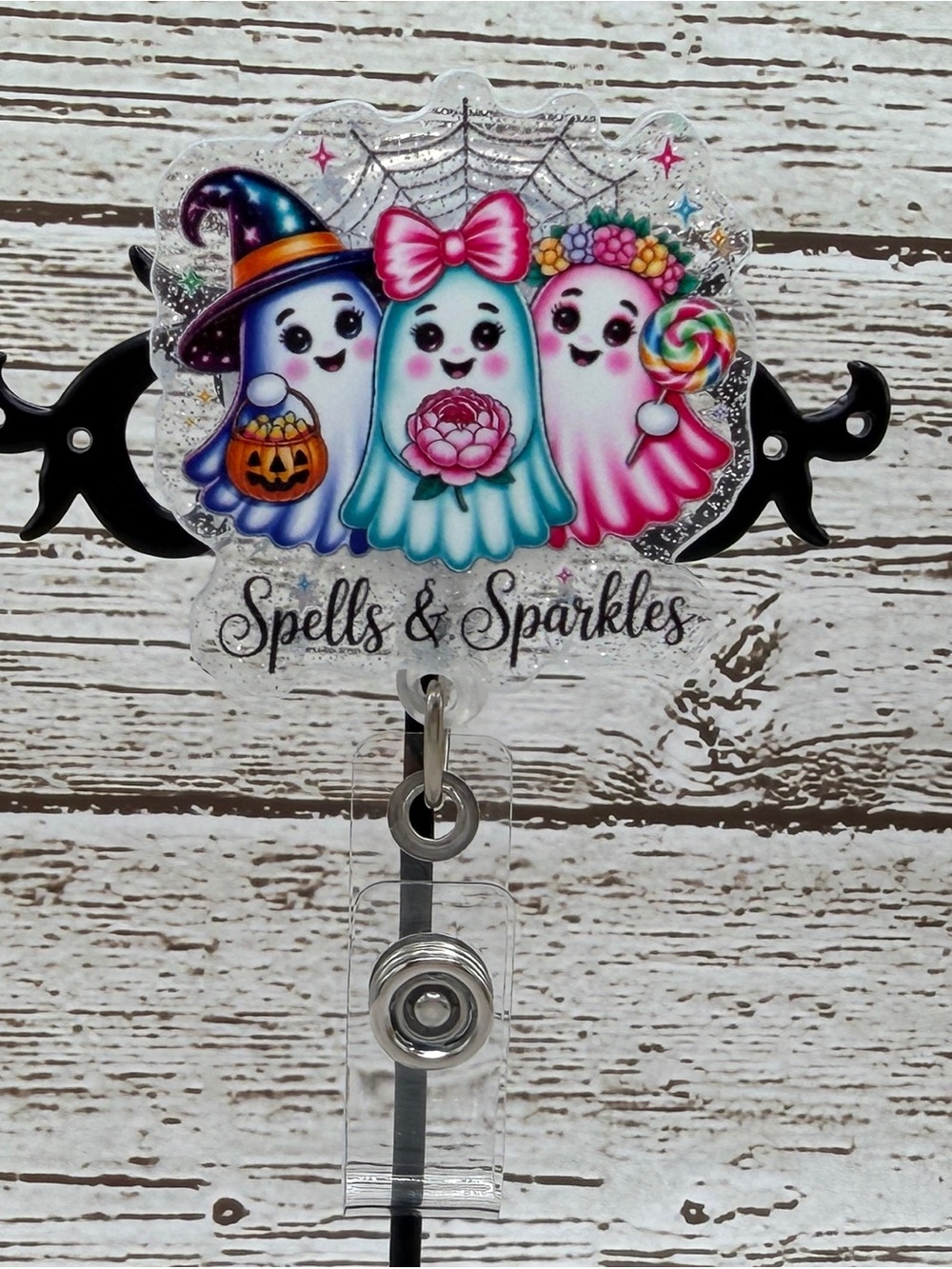 Blue Pink Ghosts Badge Reel